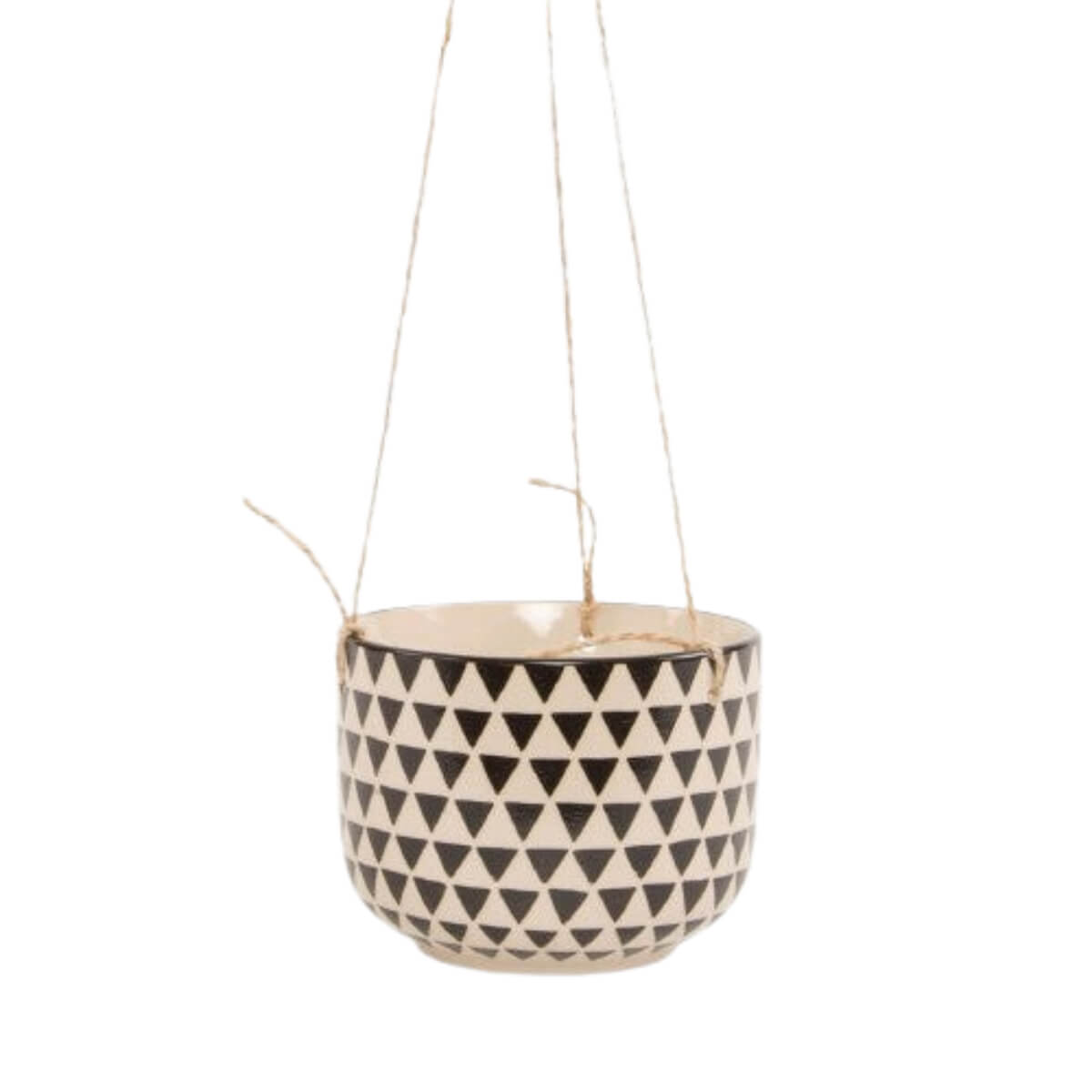 Black Geo Isla Hanging Planter