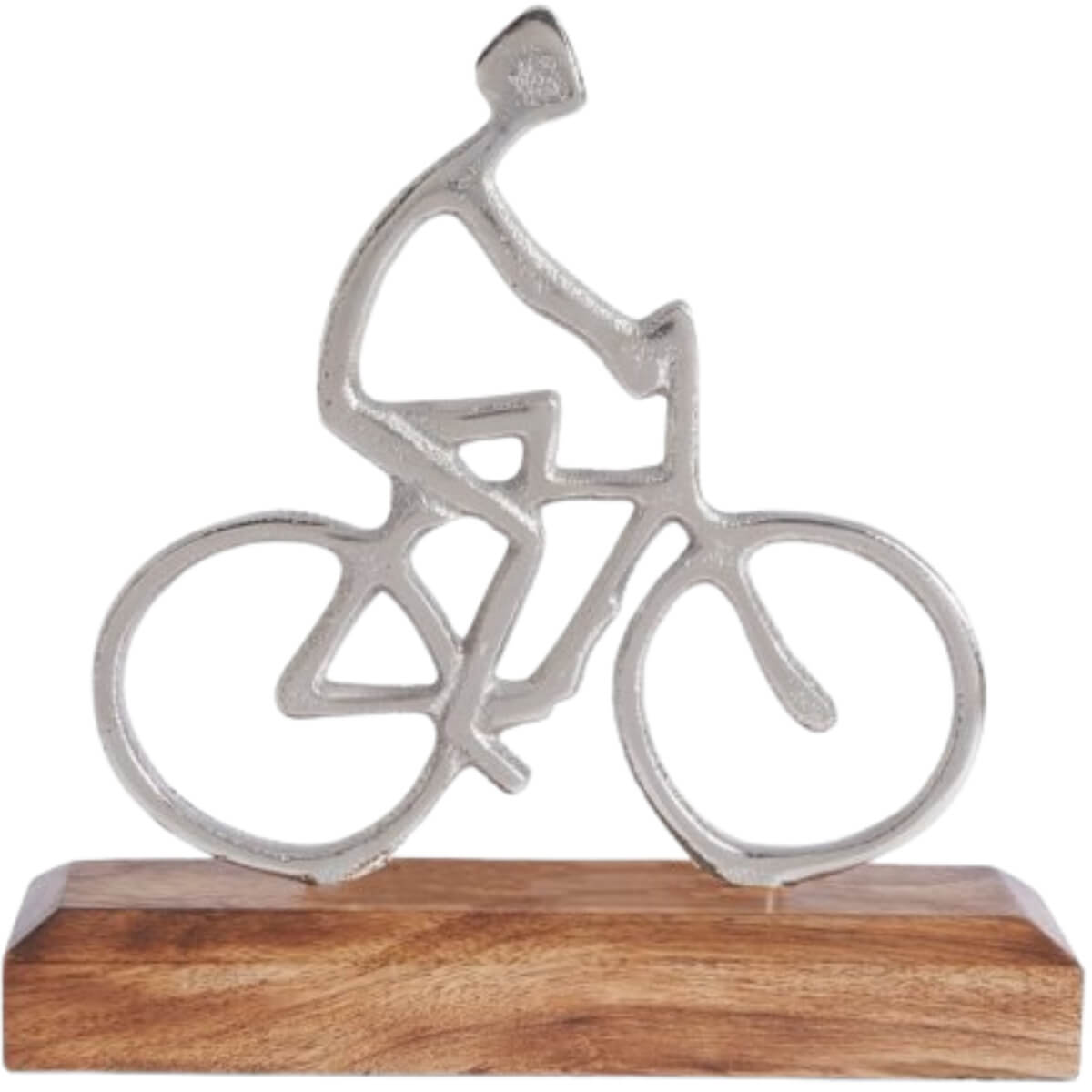 Silver Cyclist Decor